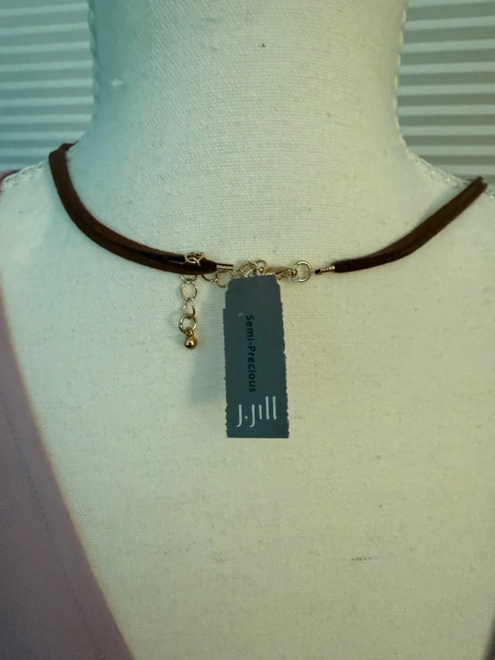 J Jill Lush Gardens Mixed Materials Necklace  NWT